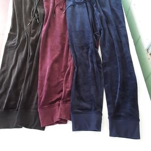 Champion #301 Elite Lot of Three Women Jogger Sz S Preowned Burgundy Black Blue
